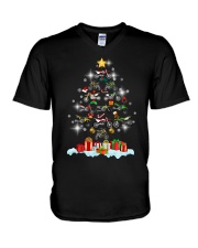 Motorcycle Christmas V-Neck T-Shirt thumbnail