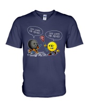 Hockey She Loves Me More V-Neck T-Shirt thumbnail