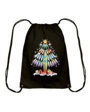 Surfing Christmas Tree Drawstring Bag thumbnail
