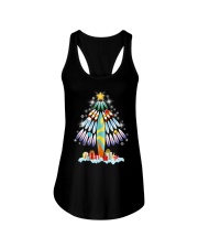 Surfing Christmas Tree Ladies Flowy Tank thumbnail