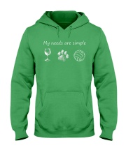 My Needs Are Simple Volleyball Hooded Sweatshirt front