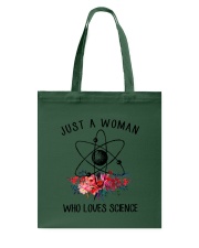 Just A Woman Who Loves Science Tote Bag thumbnail