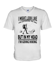 Hiking - I Might Look Like V-Neck T-Shirt thumbnail