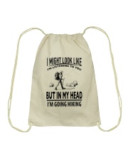 Hiking - I Might Look Like Drawstring Bag thumbnail