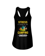 Stress is caused by not camping enough Ladies Flowy Tank thumbnail