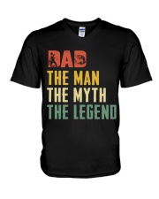 Dad The Man The Myth The Legend V-Neck T-Shirt tile