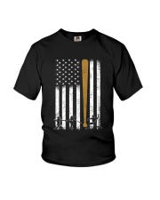 Baseball Flag America Youth T-Shirt thumbnail