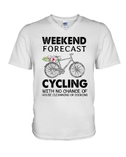 Cycle Weekend Forecast V-Neck T-Shirt thumbnail
