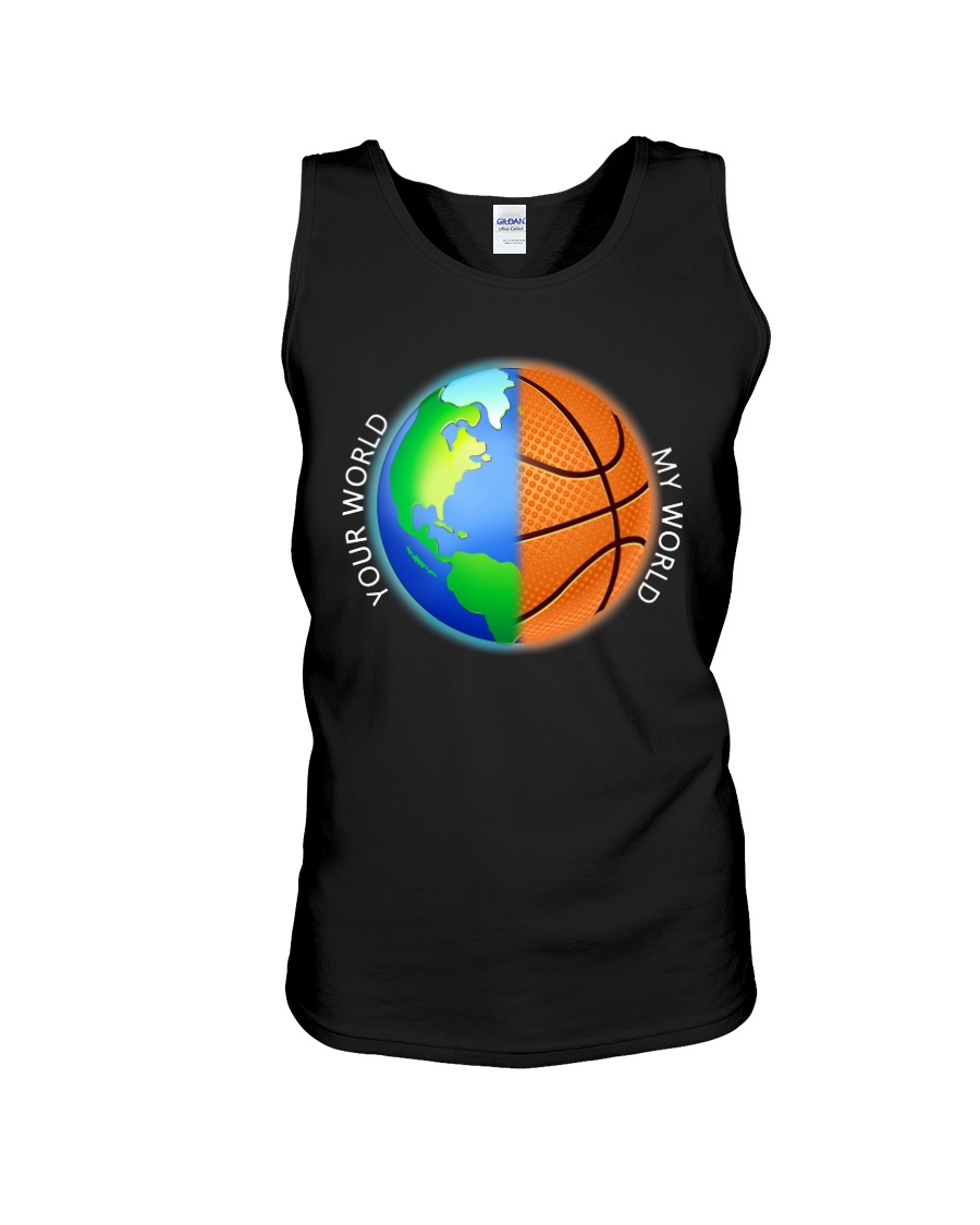 Basketball Your World My World Unisex Tank