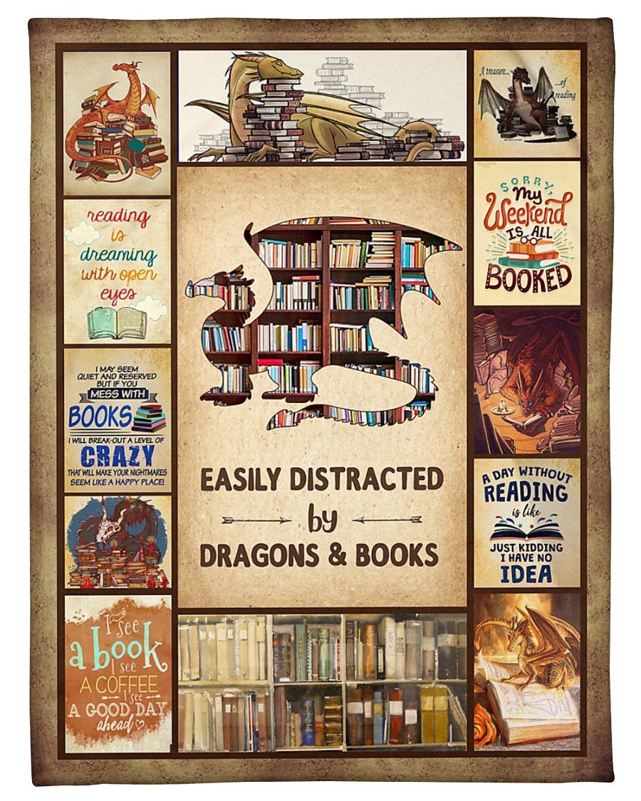Books Funny Blanket And Dragons Graphic Design Small Fleece Blanket - 30" x 40"