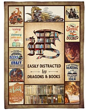 Books Funny Blanket And Dragons Graphic Design Large Fleece Blanket - 60" x 80" front