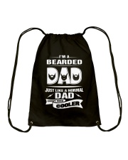 I'm a bearded dad Drawstring Bag thumbnail