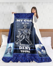 Hockey Biggest Fan Large Sherpa Fleece Blanket - 60" x 80" aos-sherpa-fleece-blanket-60x80-lifestyle-front-17