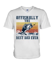 Fishing Best Dad Ever V-Neck T-Shirt tile