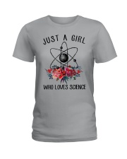 Just A Girl Who Loves Science Ladies T-Shirt thumbnail