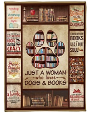 Book Just A Woman Who Loves Dogs Graphic Design Large Fleece Blanket - 60" x 80" front