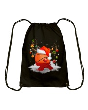 BASKETBALL CHRISTMAS HAT Drawstring Bag tile