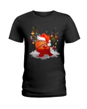 BASKETBALL CHRISTMAS HAT Ladies T-Shirt tile