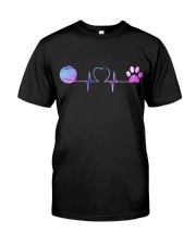 Tennis Dog Heartbeat Classic T-Shirt thumbnail