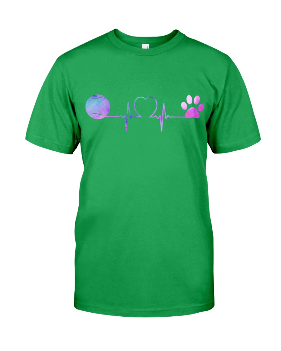 Tennis Dog Heartbeat Classic T-Shirt