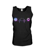 Tennis Dog Heartbeat Unisex Tank thumbnail