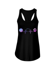 Tennis Dog Heartbeat Ladies Flowy Tank thumbnail