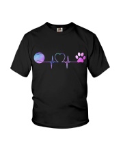 Tennis Dog Heartbeat Youth T-Shirt thumbnail