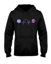 Tennis Dog Heartbeat Hooded Sweatshirt thumbnail