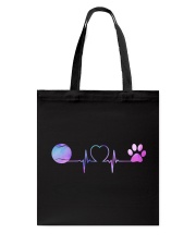 Tennis Dog Heartbeat Tote Bag thumbnail