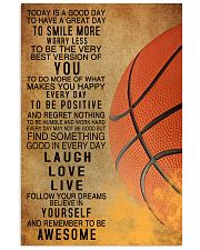 Basketball Today Is A Good Day 11x17 Poster front