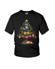 Hockey Christmas Flamingo Youth T-Shirt thumbnail