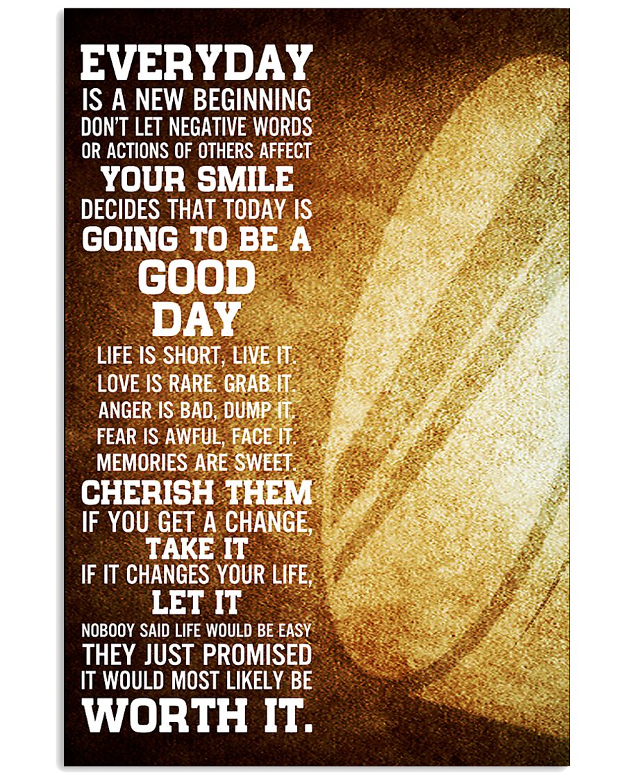Hockey Everyday Is A New Beginning 11x17 Poster