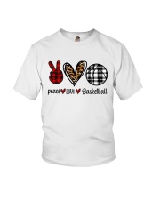 BASKETBALL PEAVE LOVE BASKETBALL Youth T-Shirt tile