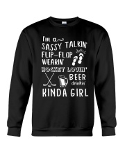 Hockey Loving Beer Drinking Crewneck Sweatshirt thumbnail