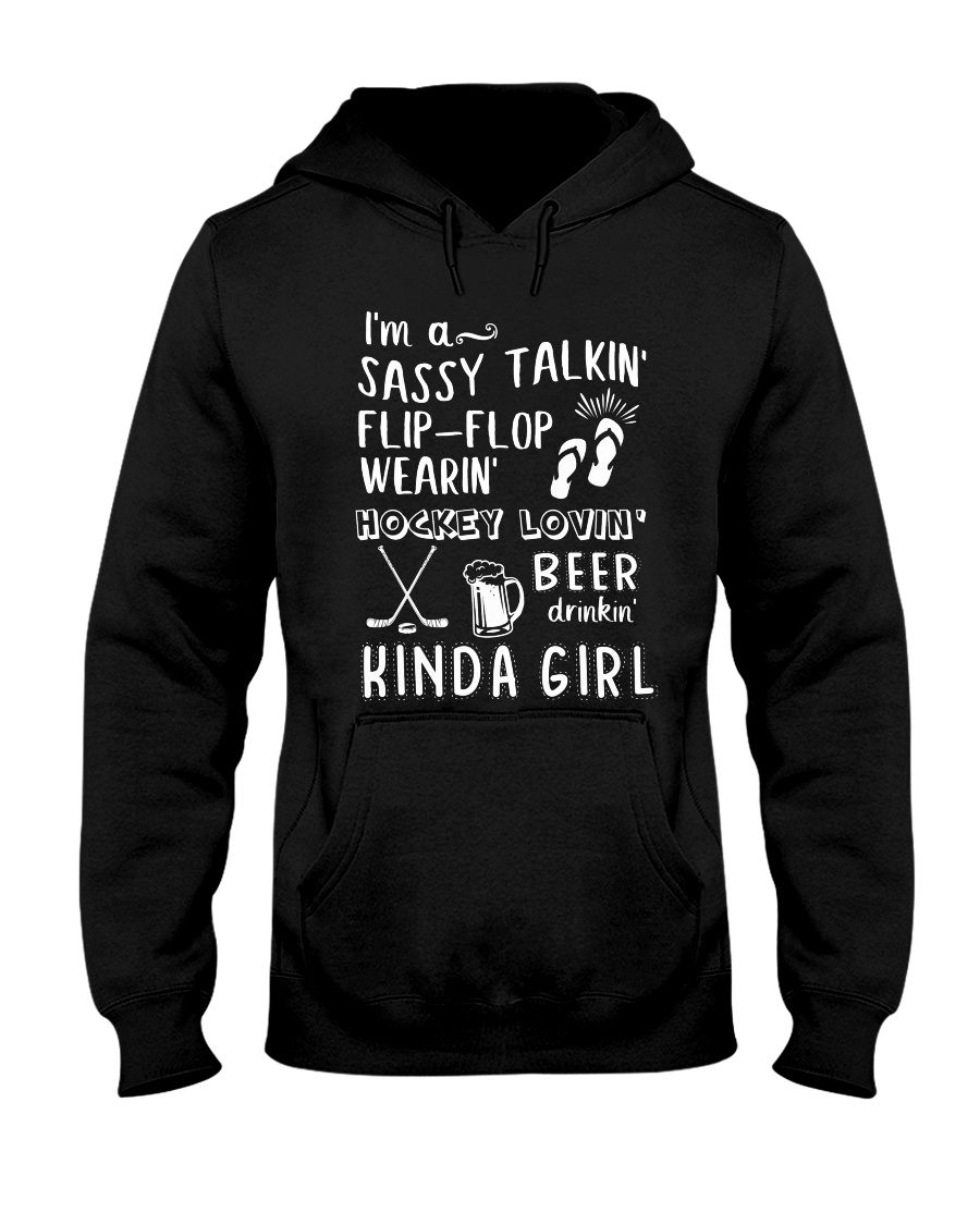 Hockey Loving Beer Drinking Hooded Sweatshirt