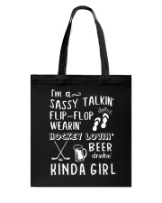 Hockey Loving Beer Drinking Tote Bag thumbnail