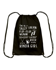 Hockey Loving Beer Drinking Drawstring Bag thumbnail