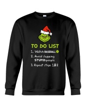 To Do List Watch Baseball Crewneck Sweatshirt thumbnail