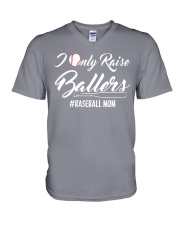 Baseball- I only raise ballers V-Neck T-Shirt thumbnail