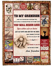 Baseball To My Grandson Large Fleece Blanket - 60" x 80" front