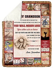 Baseball To My Grandson Large Sherpa Fleece Blanket - 60" x 80" thumbnail
