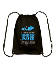 Scuba Diving - I Breathe Under Water Drawstring Bag thumbnail