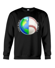 Baseball Your World My World Crewneck Sweatshirt thumbnail