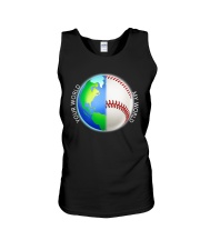 Baseball Your World My World Unisex Tank thumbnail