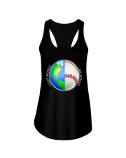 Baseball Your World My World Ladies Flowy Tank thumbnail