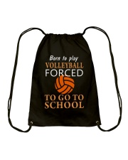 Born To Play By Volleyball Drawstring Bag thumbnail