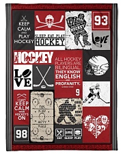 Hockey Funny Keep Calm And Play Graphic Design Small Fleece Blanket - 30" x 40" front