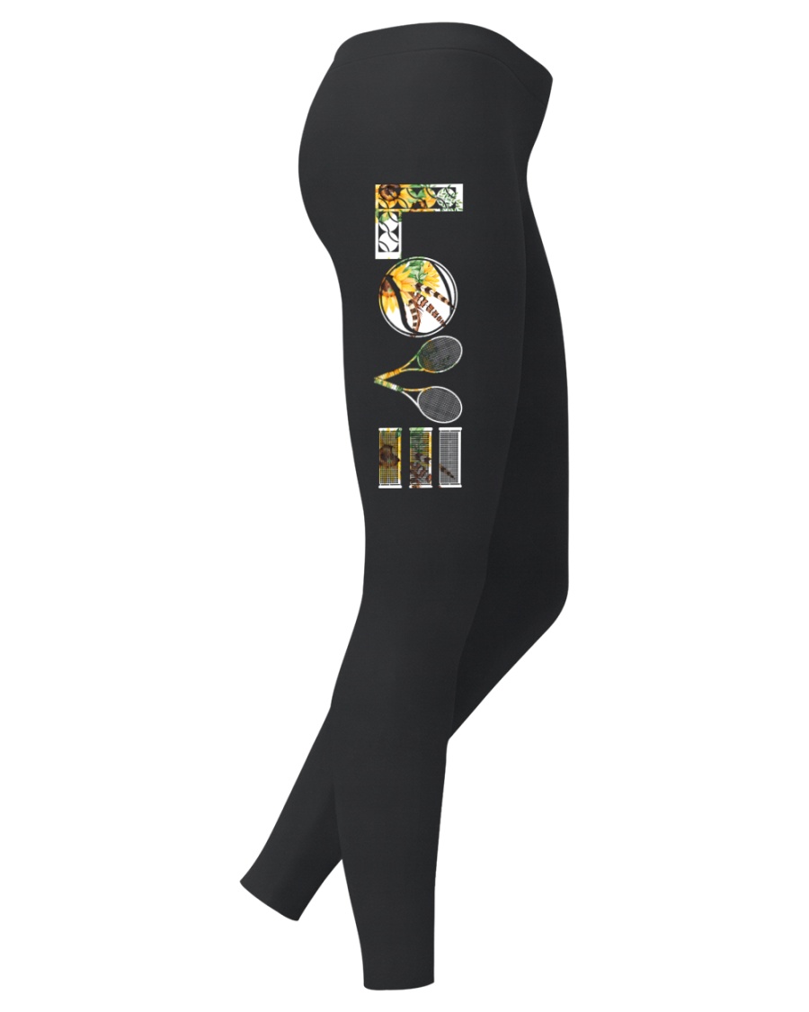 Tennis Sunflower Love Ladies Leggings