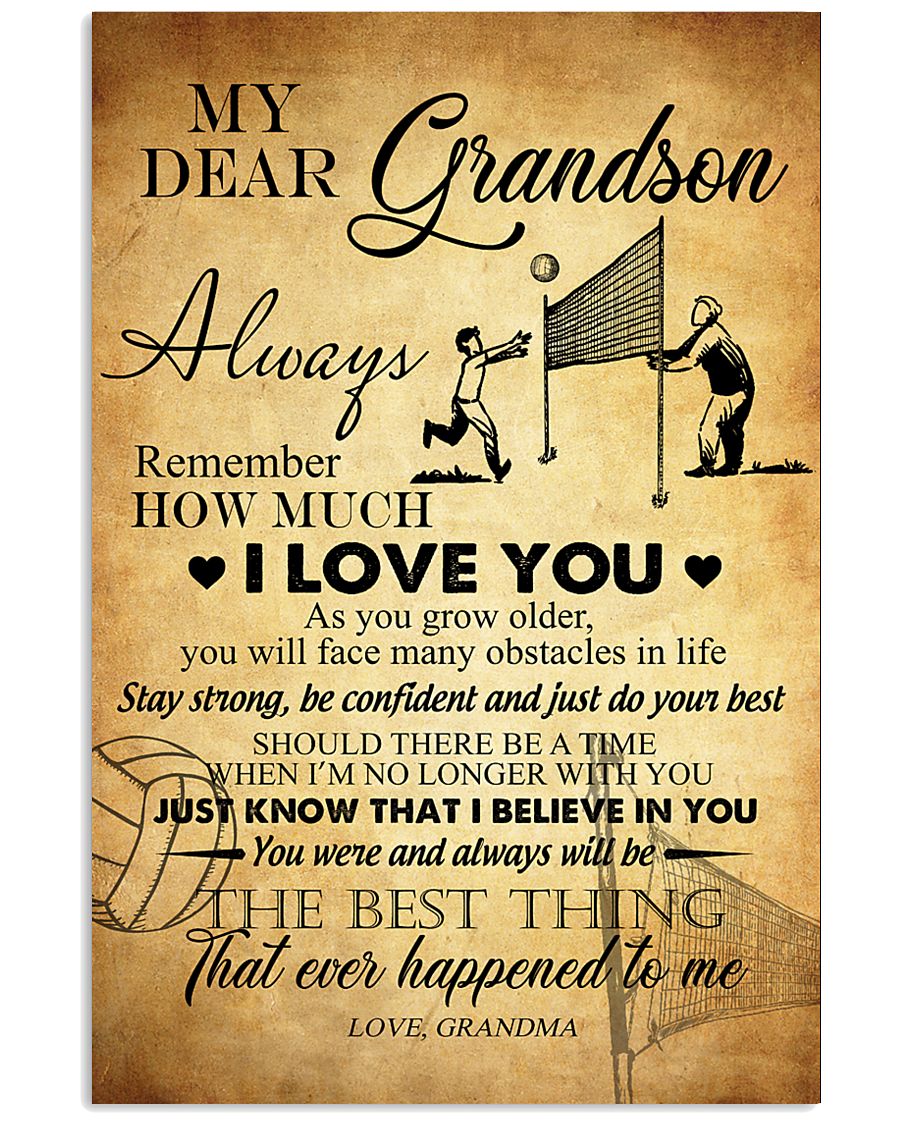Volleyball Dear My Grandson 11x17 Poster