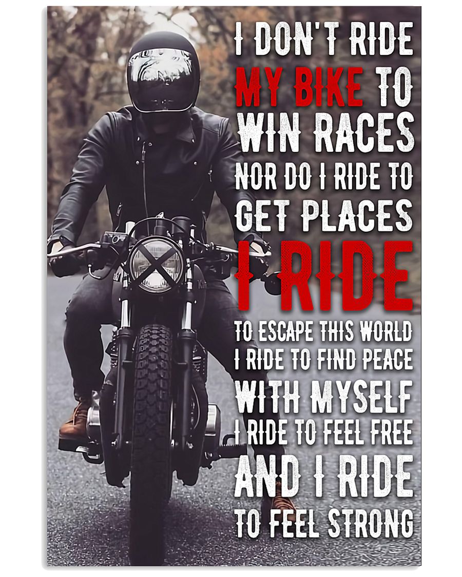 Motorcycle Feeling Strong 24x36 Poster